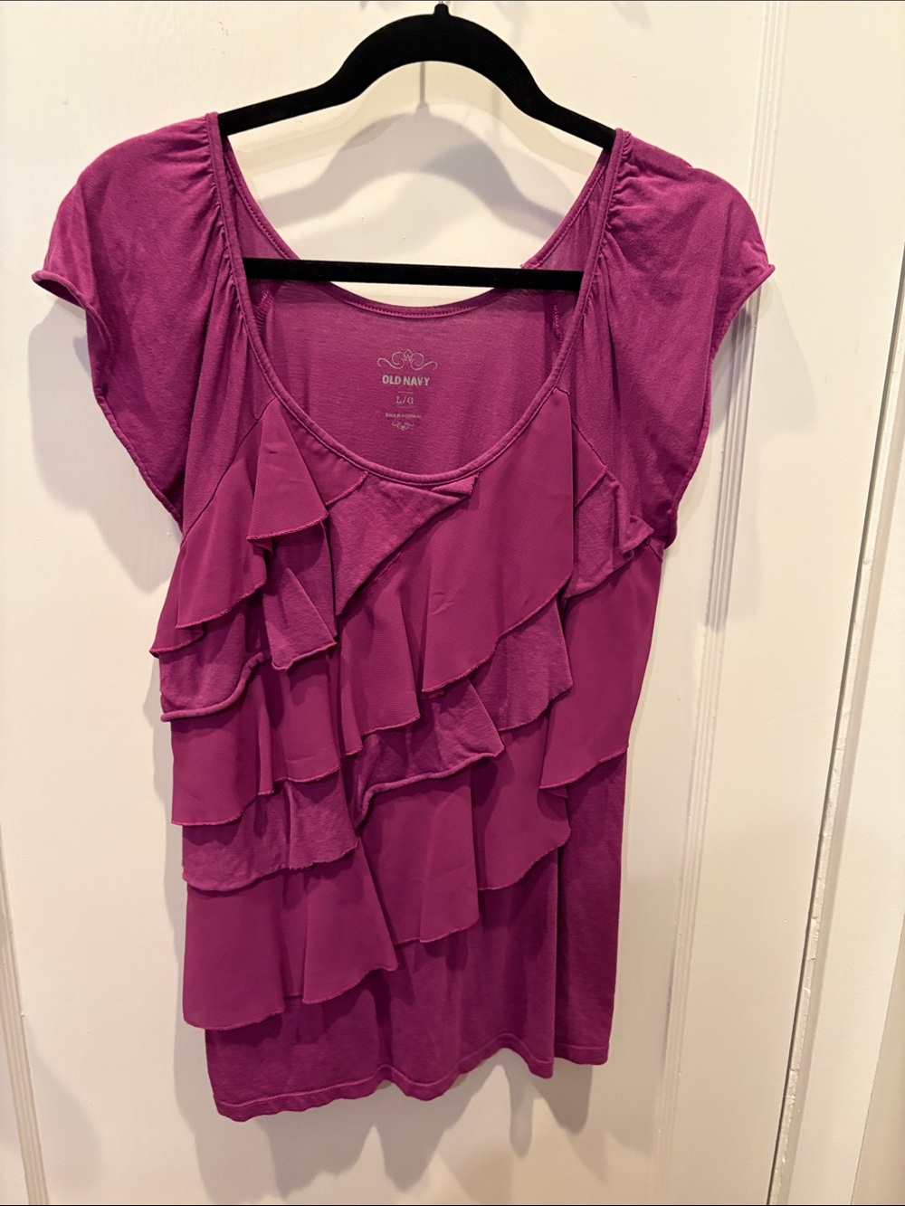 Old Navy Women's Ruffle Scoop Neck Tank - Purple Pink Top BN534